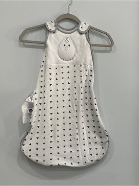 Bean Zen Sack Sleep Sack Small 0-6 Months Wearable Blanket 100% Cotton White